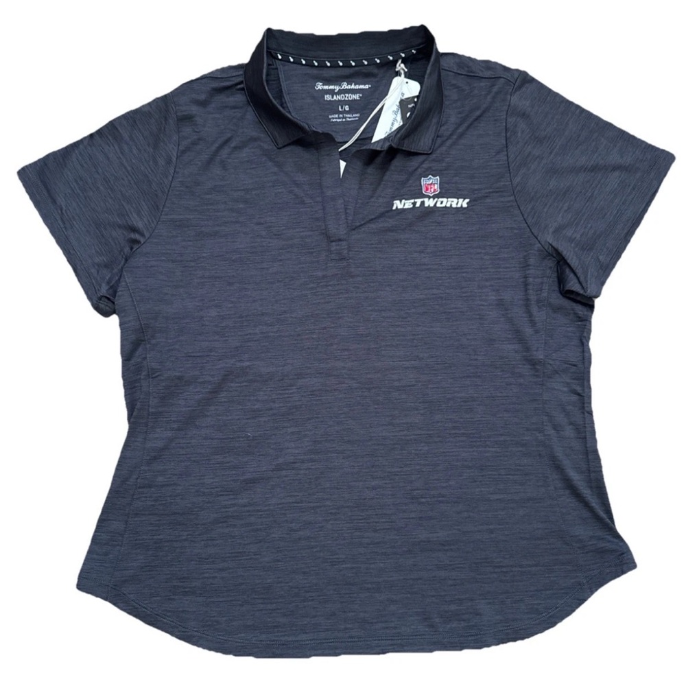 Tommy Bahama Women’s L NFL Network Sun Shelter Polo Shirt UPF Performance Gray